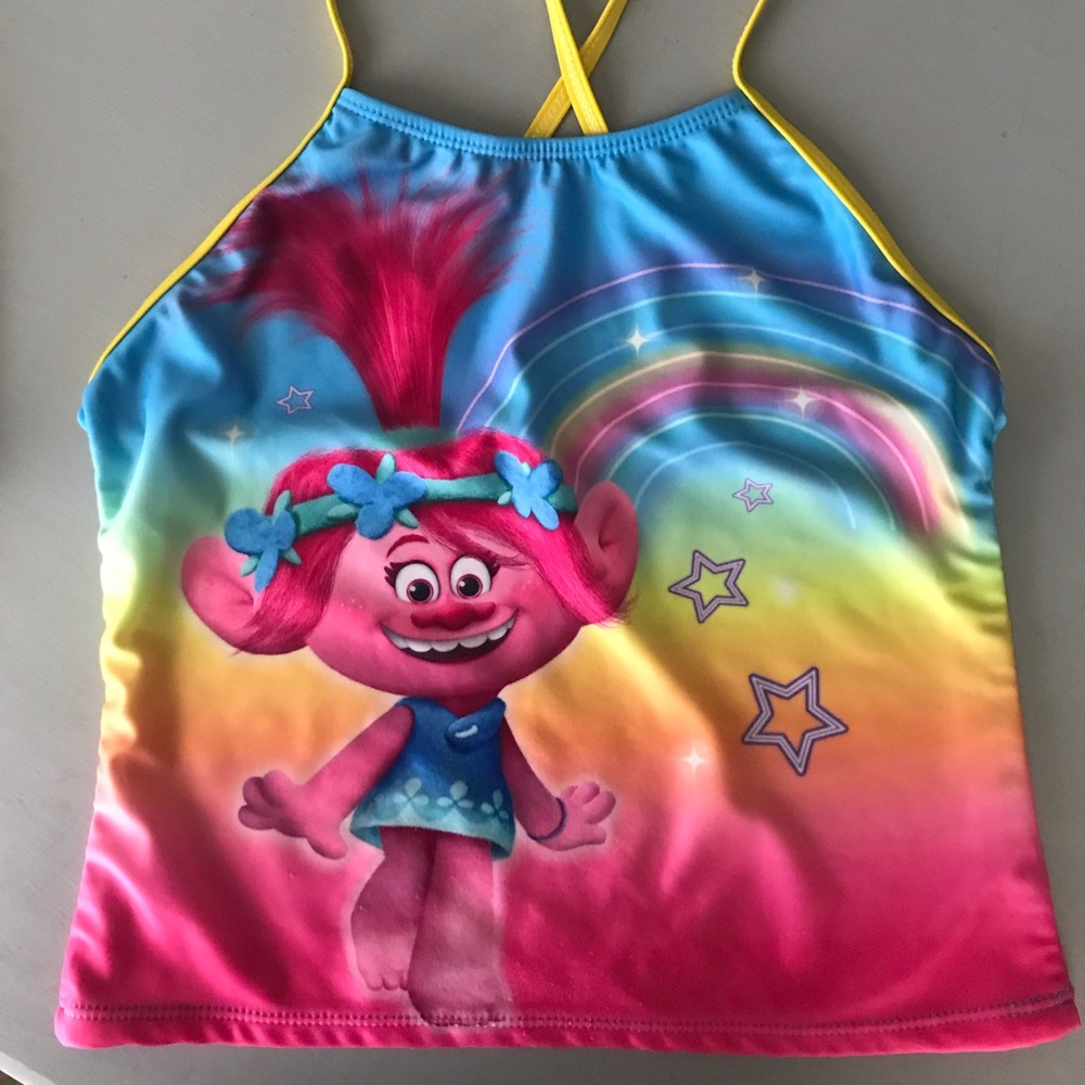 Girls Trolls Bathing Suit Size 10/12